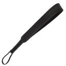 Strict Leather Looped Leather Slapper Black with red stitching, a durable impact tool for intense play.