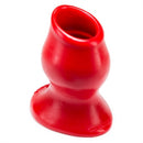Oxballs Pig Hole 5 XXL Hollow Butt Plug Red showing an open-core design for experienced players.