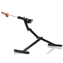 LoveBotz Matrix Multi-Angle Sex Machine Black displayed in an adjustable position for hands-free use.
