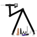 LoveBotz Matrix Multi-Angle Sex Machine Black adjustable thrusting device with various attachments.