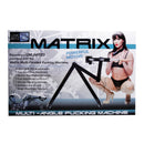 LoveBotz Matrix Multi-Angle Sex Machine Black packaging with versatile features and accessories for unique experiences.