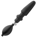 Master Series Expander Inflatable Anal Plug with Pump, featuring a hand pump for adjustable size.