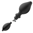 Master Series Expander Inflatable Anal Plug with Pump features a medical-style hand pump for controlled expansion.