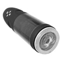 LoveBotz Strobe Multi Function Rechargeable Stroker Black - automatic male masturbator with textured sleeve.