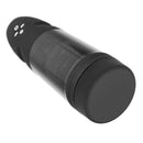LoveBotz Strobe Multi Function Rechargeable Stroker Black automatic masturbator with textured sleeve.