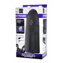 LoveBotz Strobe Multi Function Rechargeable Stroker Black packaging showing features and design.