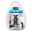 LoveBotz Sex Machine Dildo Adapter Attachment Black in packaging, fits all Vac-u-Lock dongs, designed for versatility.