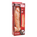 Size Matters Realistic Penis Enhancer and Ball Stretcher in packaging showcasing its lifelike texture and features.