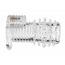 Clear Sensations Vibrating Textured Erection Sleeve featuring a textured surface for enhanced stimulation.
