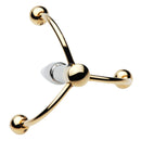 Master Series Golden Claw Head Urethral Plug with polished metal and claw-style crown design.