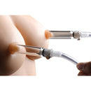 Size Matters Nipple Pumping System with Acrylic Cylinders attached for enhanced nipple play and stimulation.