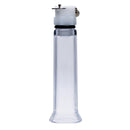 Size Matters Nipple Pumping System with Acrylic Cylinders side view showing suction mechanism and clear design.