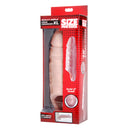 Size Matters Really Ample XL Penis Enhancer Flesh in packaging showcasing its features and design.