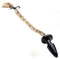 Tailz Blondie's Pony Tail Butt Plug with a blonde braided tail and a black tapered plug for easy insertion.