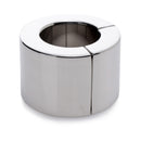 Master Series Magnetic Stainless Steel Ball Stretcher 40mm providing weighted stretching for enhanced pleasure.