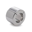 Master Series Magnetic Stainless Steel Ball Stretcher 40mm for scrotum stretching and pleasure enhancement.