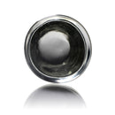 Prisms Erotic Glass Pillar Large Cylinder Plug Clear displayed from the top with a reflective surface.