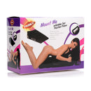 Frisky Mount Me Inflatable Sex Position Pillow Black in packaging showcasing design and features.