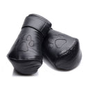 Strict Leather Padded Puppy Mitts with padded interior and paw prints for immersive puppy play.