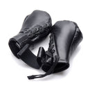 Strict Leather Padded Puppy Mitts, black padded mitts designed for submissive puppy play.