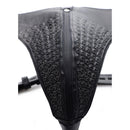 Strict Leather Spiked Confinement Jockstrap Black featuring a front zipper and spike-lined interior.