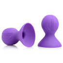Frisky Violets Silicone Nipple Suckers Purple soft silicone suckers for enhanced sensitivity and adjustable suction.