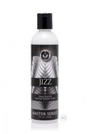 Master Series Jizz Unscented Water Based Lube 8 Oz in a sleek bottle design.