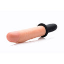Master Series Onslaught 13 Mode XL Vibrating Dildo Thruster with realistic shaft and long grip handle.
