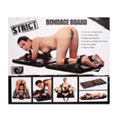STRICT Bondage Board Foldable Restraint Platform Black with multiple positions, D-rings, and easy storage.