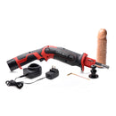 LoveBotz Thrust-Bot Handheld Multi-Speed Sex Machine with accessories on a white background.