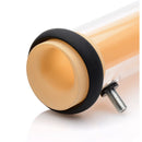 LoveBotz Large Cylinder for Milker Deluxe Stroker Flesh close-up view of the cylinder with black rubber seal.