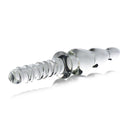 Master Series Saber Anal Links Clear Glass Thruster with ribbed handle and three graduated beads for controlled exploration.