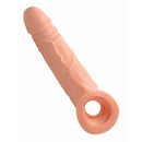 Size Matters Ultra Real 1 Inch Solid Tip Penis Extension in lifelike detail for added length and girth.