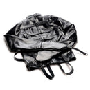 STRICT Medium Unisex Leather Straight Jacket Restraint laid flat, showcasing buckles and straps for bondage sessions.