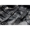 STRICT Medium Unisex Leather Straight Jacket Restraint featuring secure buckles and heavy-duty leather-like design.
