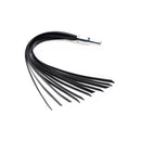 Zeus Extreme Twilight Flogger Silicone eStim Attachment with sleek black tails for electrifying sensation play.