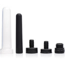 CleanStream Travel Enema Water Bottle Adapter Set components including silicone nozzle and connectors.