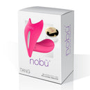 Nobu Tang Wireless Silicone Vibe shown in pink packaging with clitoral stimulator design.