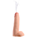 Loadz 8 Inch Realistic Dual Density Squirting Dildo Flesh with built-in ejaculation feature for immersive experience.