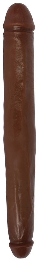 JOCK 18 Inch Tapered Double Dong Brown, detailed view of the brown dong showcasing its tapered design and dual size.