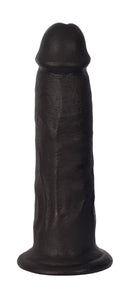 JOCK 7 Inch Realistic Dong Black featuring a smooth cock head and veiny shaft, perfect for stimulation and hands-free play.