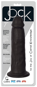 JOCK 7 Inch Realistic Dong Black with lifelike detail and suction cup for hands-free use