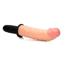The Curved Dicktator 13 Mode Vibrating Giant Dildo Flesh with realistic detail and powerful vibrations.