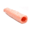Size Matters 3 Inch Flesh Penis Enhancer Sleeve showcasing realistic texture and design for enhanced intimacy.
