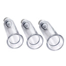 Size Matters Clit and Nipple Cylinders Set of 3 Clear, featuring three clear suction cylinders.