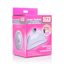 Size Matters Large Vaginal 5 Inch Pumping Cup Attachment packaging showing premium acrylic cup for enhanced sensitivity.