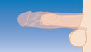Image of Size Matters 2 Inch Silicone Penis Extension Flesh demonstrating realistic detail and secure fit.