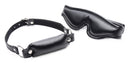 STRICT Padded Blindfold and Gag Set Black for sensual bondage and sensory play