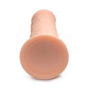 Silexpan Light Silicone Dildo with Balls 8 Inch displaying a realistic design with defined details and a strong suction cup.