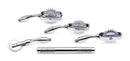 Master Series Deluxe Wartenberg Wheel Set with Travel Case featuring polished stainless steel pinwheels and weighted handle.
